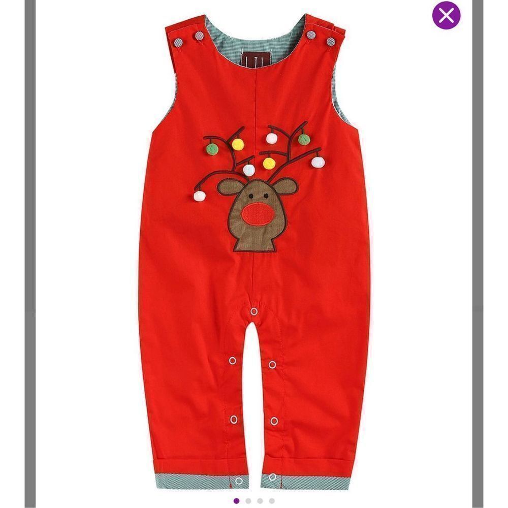 Lil Cactus Reindeer Romper Size 6/12m